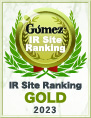 Gold Medal for 2nd Consecutive Year in 2023 Gomez IR Site Rankings